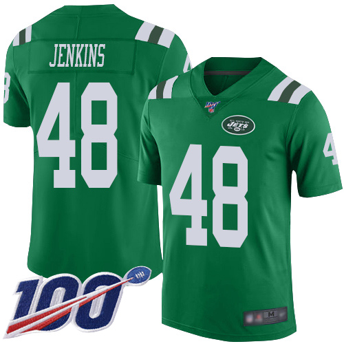 New York Jets Limited Green Youth Jordan Jenkins Jersey NFL Football #48 100th Season Rush Vapor Untouchable->->Youth Jersey